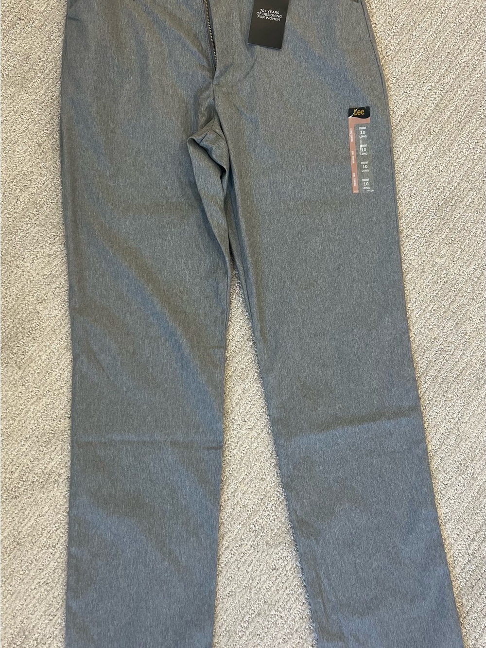 Lee - Straight leg mid rise dress pants - size 10 long - NWT